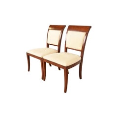 Baker Furniture - Sedie da pranzo moderne in legno di ciliegio Regency, coppia