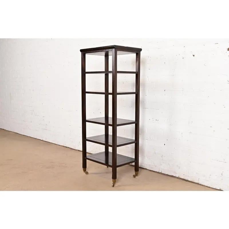 20th Century Baker Furniture Modern Regency Mahogany Étagère For Sale