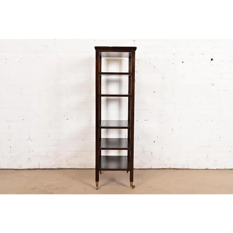 Baker Furniture Modern Regency Mahogany Étagère For Sale 3