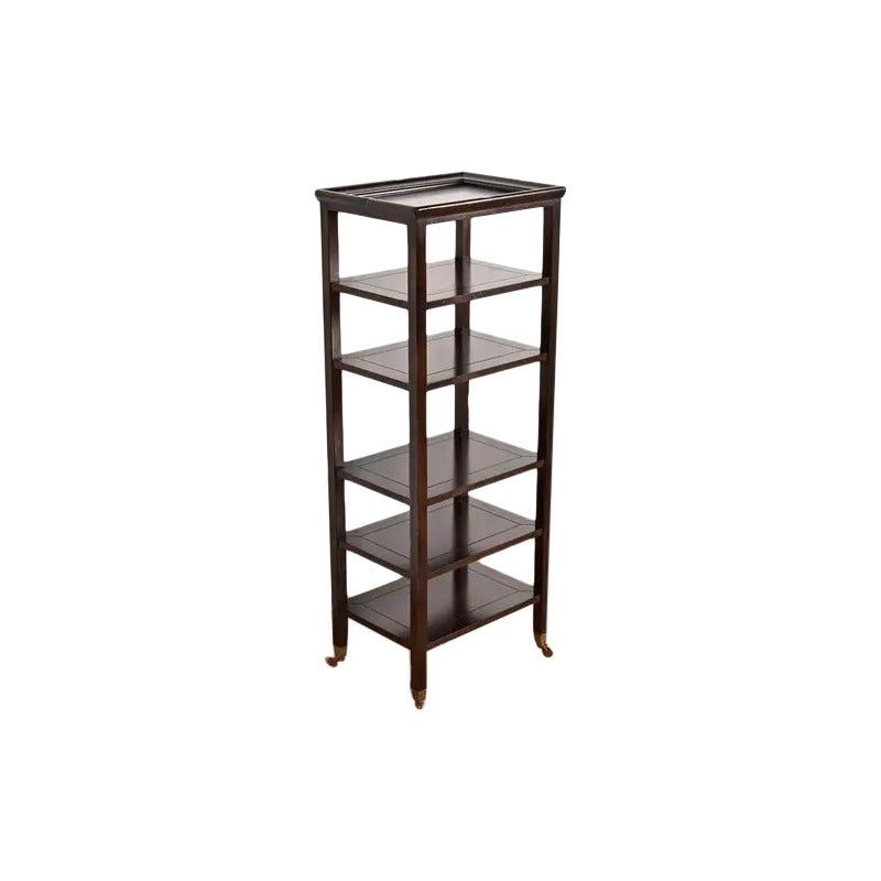 Baker Furniture Modern Regency Mahogany Étagère For Sale