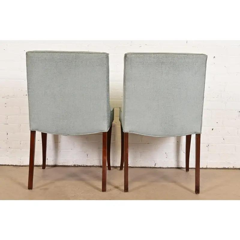 Baker Furniture Modern Regency Mahagoni Slipper Stühle oder Esszimmerstühle, Paar im Angebot 6