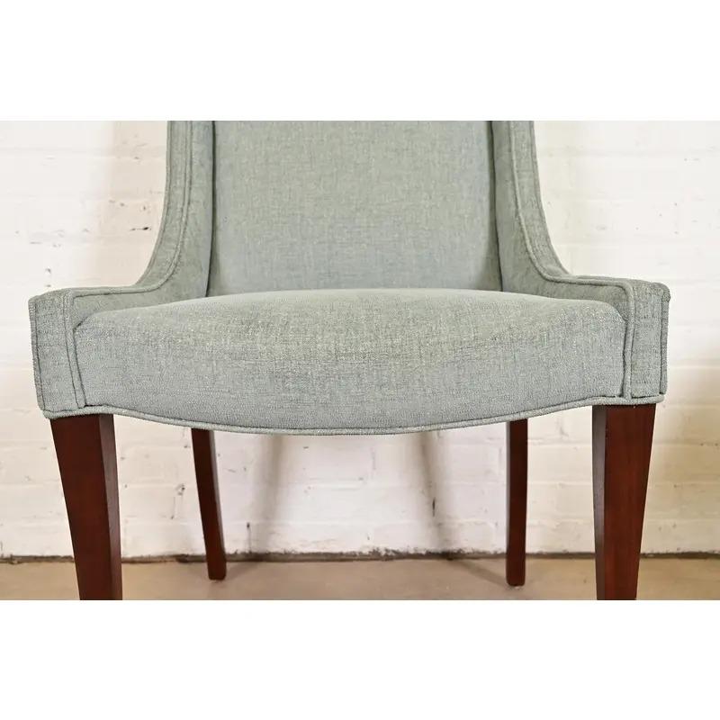 Baker Furniture Modern Regency Mahagoni Slipper Stühle oder Esszimmerstühle, Paar im Angebot 3