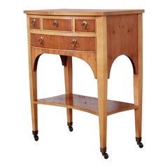 Baker Furniture Neoclassical Burl Wood Entry Table