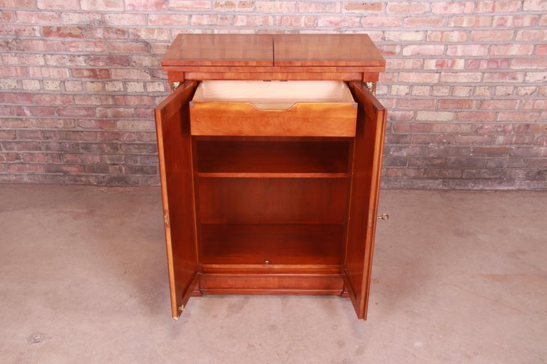Baker Furniture Neoclassical Cherrywood Bar at 1stDibs