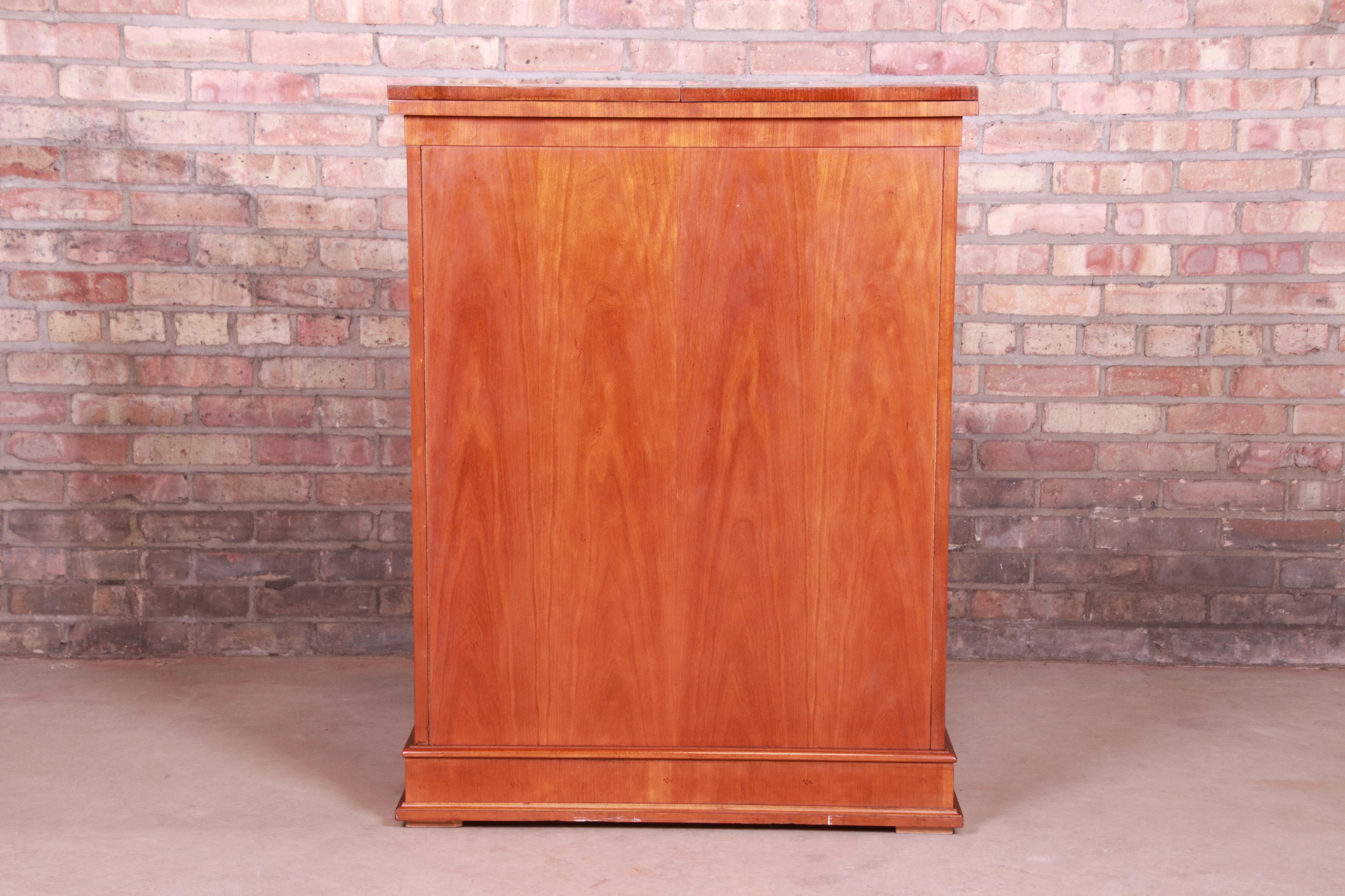 Baker Furniture Neoclassical Cherrywood Bar Cabinet 12