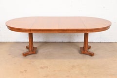 Baker Furniture Neoclassical Cherry Wood Extension Dining Table, Refinished