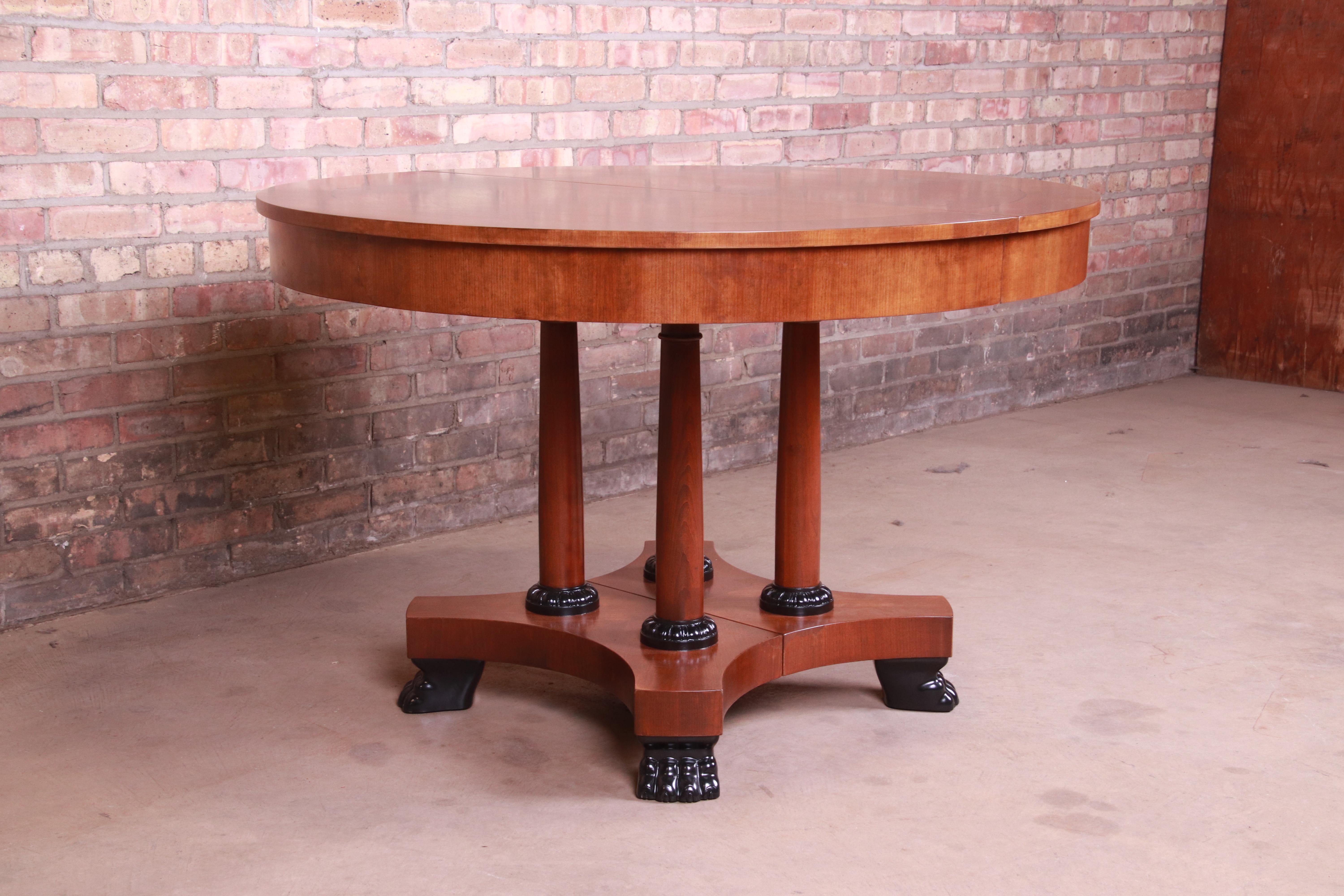Baker Furniture Neoclassical Cherrywood Extension Dining Table, Refinished 1