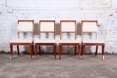 Baker Furniture Neoclassical Greek Key Dining Chairs, Set of Four