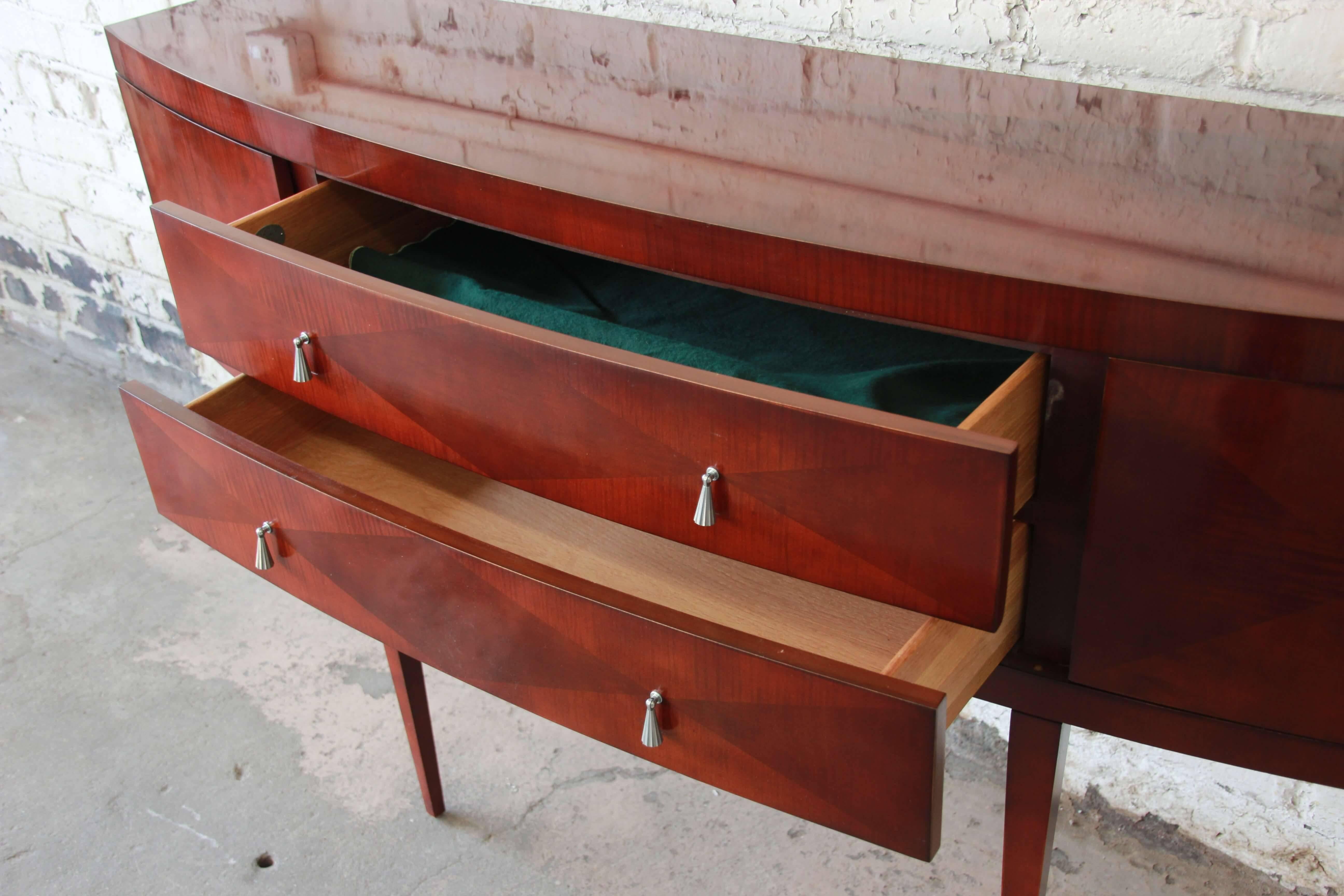 Baker Furniture Neoclassical Satinwood Sideboard Buffet 2