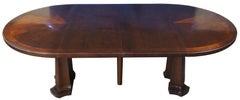 Baker Furniture Noir Round Mahogany Dining Table American Walnut Laura Kirar