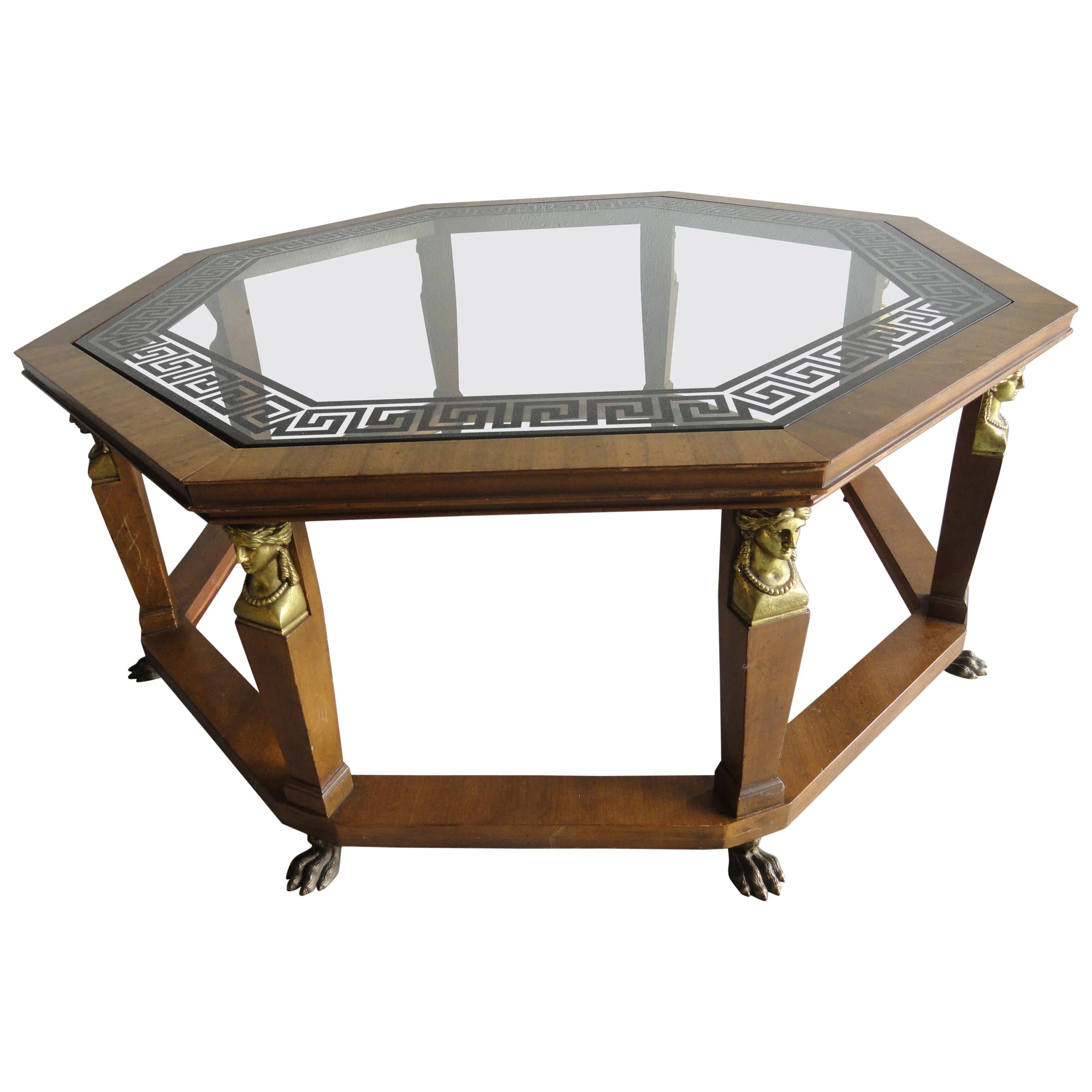 Baker Furniture Octagonal Coffee Table For Sale