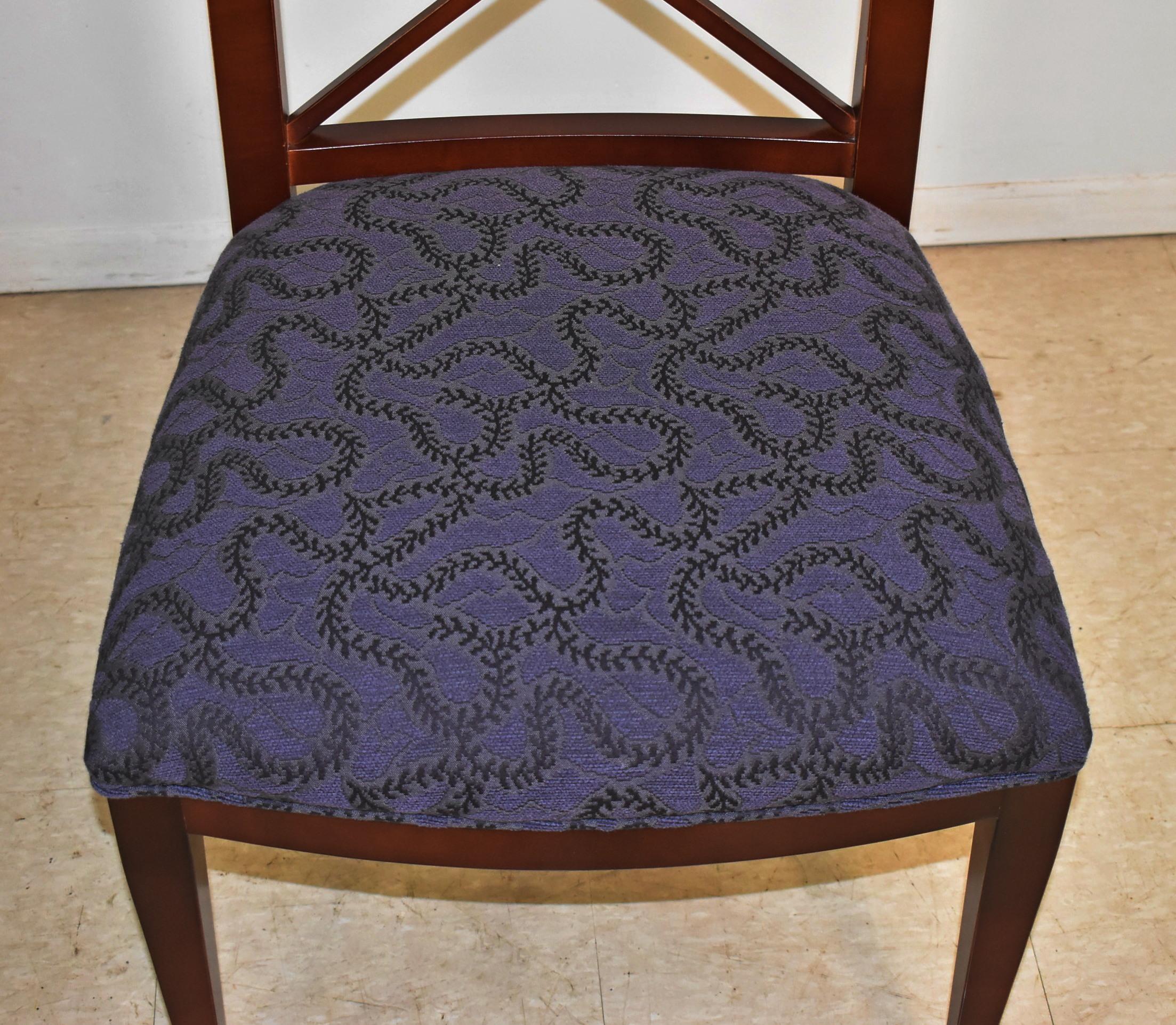 Fabric Baker Furniture Oval Dining Table & Chairs 