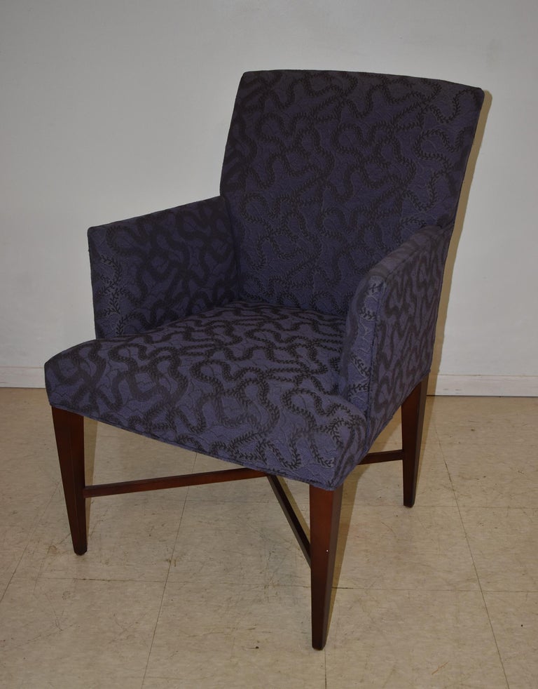 Baker Furniture Oval Dining Table and Chairs "Archetype" Designed by M. Vanderdyl at 1stDibs