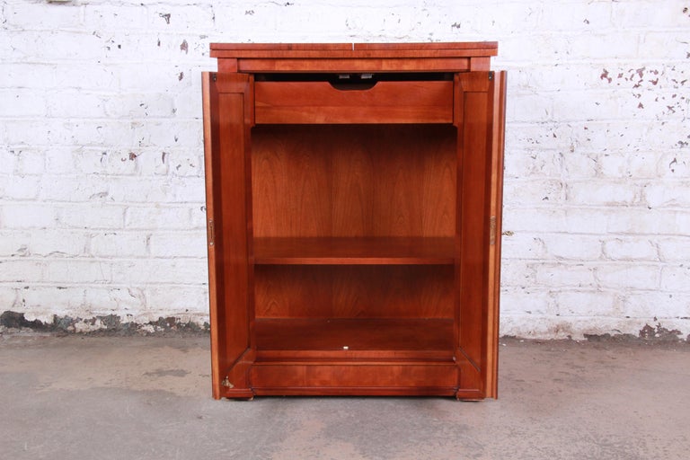 Baker Furniture Palladian Collection Cherry Wood Neoclassical Bar Cabinet At 1stdibs