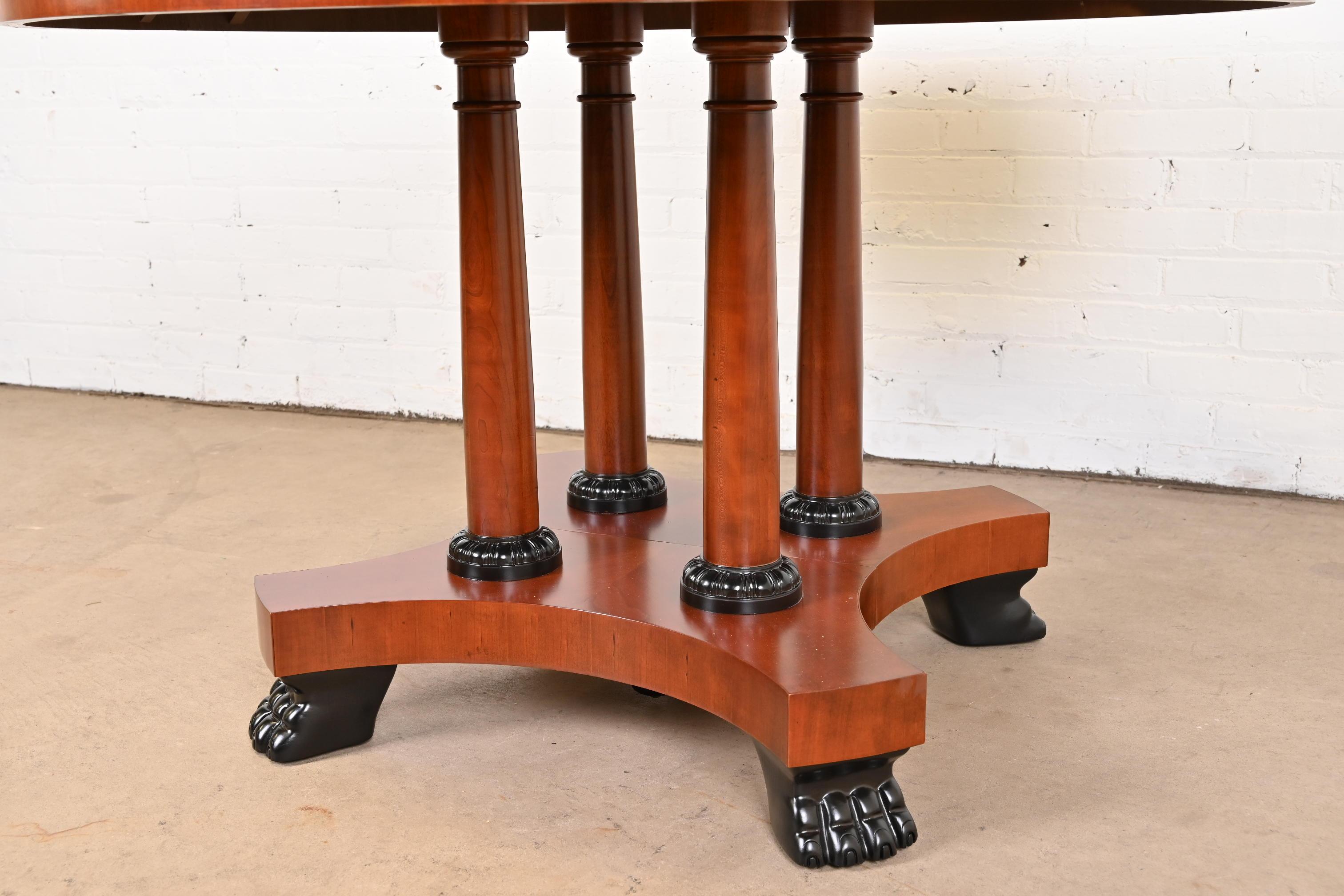 Baker Furniture Palladian Collection Neoclassical Cherry Extension Dining Table 13