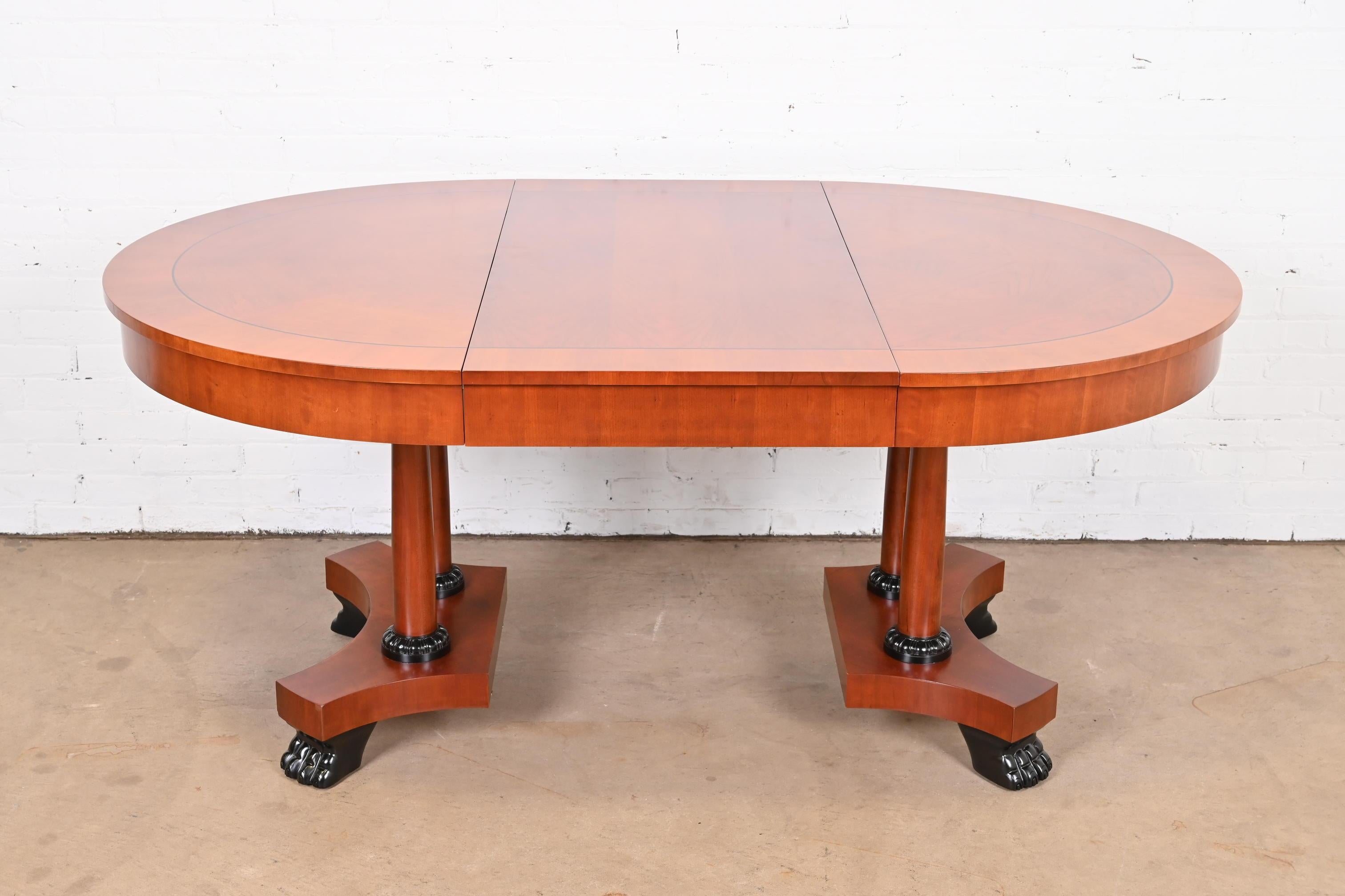 20th Century Baker Furniture Palladian Collection Neoclassical Cherry Extension Dining Table