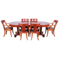 Baker Furniture Palladian Collection Neoclassical Cherrywood Dining Set
