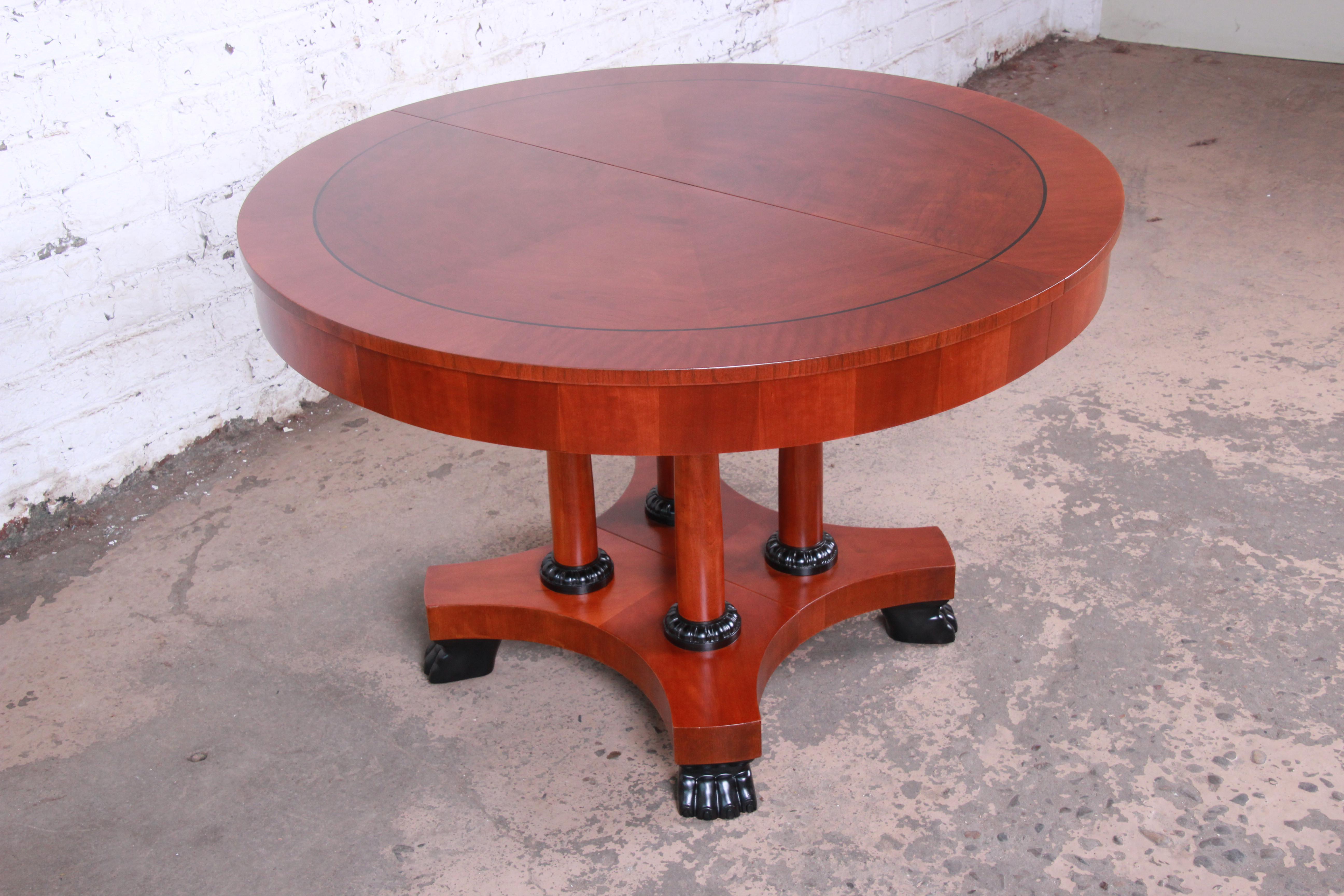 Late 20th Century Baker Furniture Palladian Collection Neoclassical Cherry Wood Dining Table