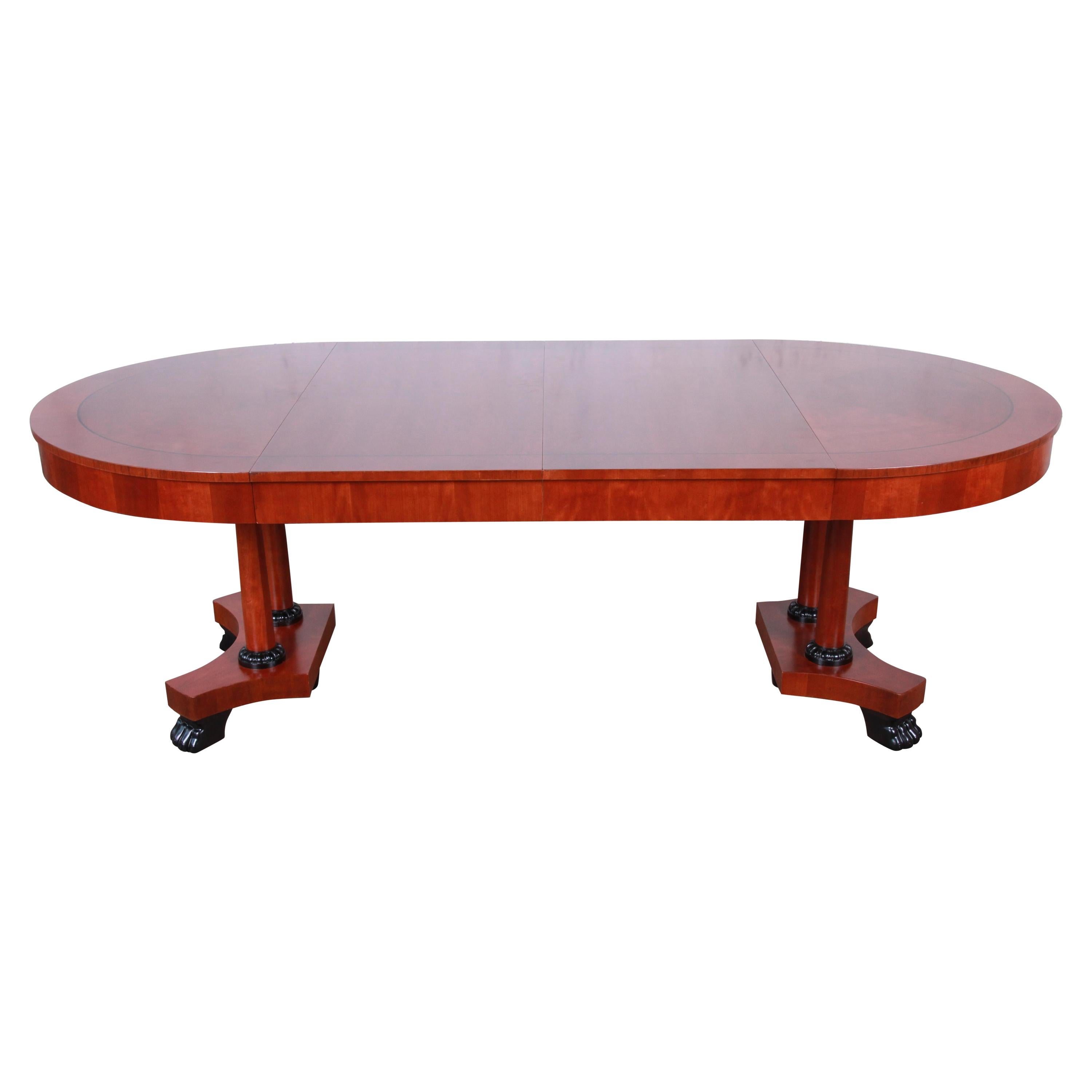 Baker Furniture Palladian Collection Neoclassical Cherry Wood Dining Table