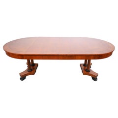 Retro Baker Furniture Palladian Round Extension Dining Table