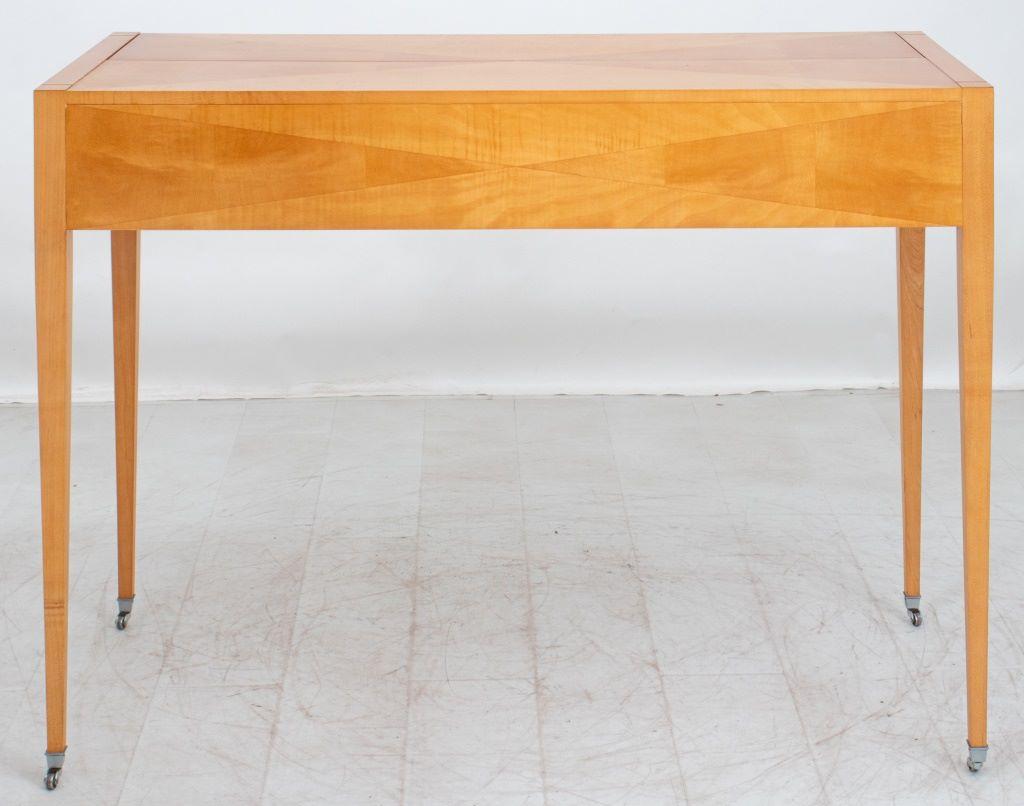 Baker Furniture Parquetry Maple Console Desk For Sale 6