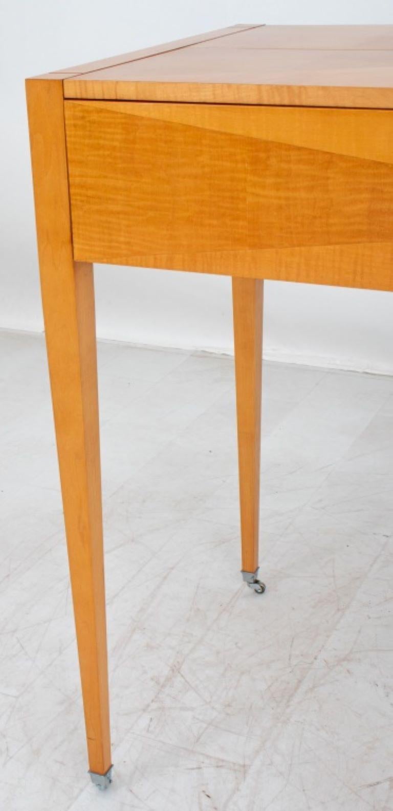 Unknown Baker Furniture Parquetry Maple Console Desk For Sale