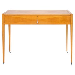 Used Baker Furniture Parquetry Maple Console Desk