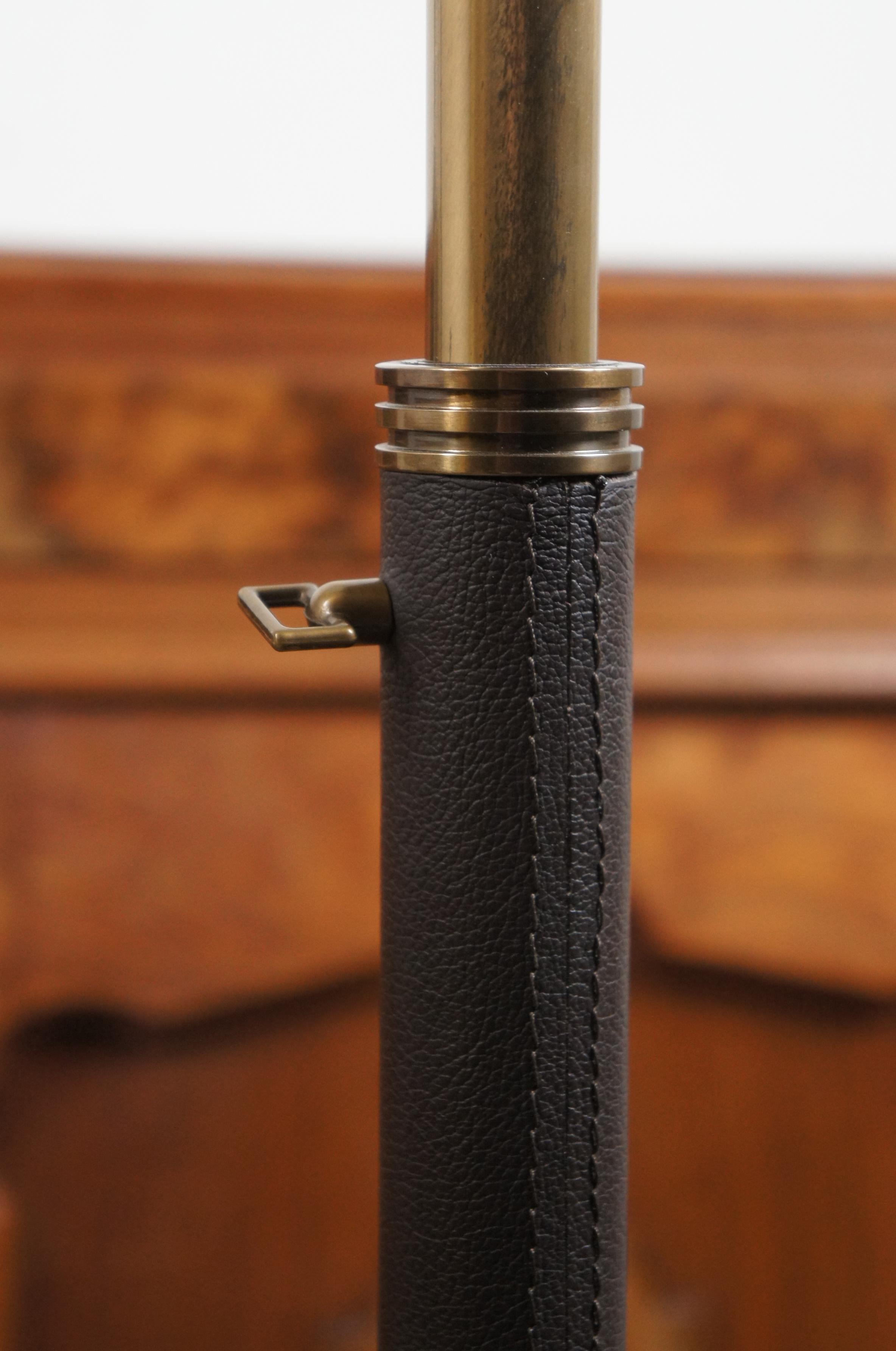 Baker Furniture Peony Floor Lamp Laura Kirar LK131 Brass Leather