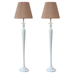 Baker Furniture, Plaster, Large Modern Floor Lamps, Italy, 2000s