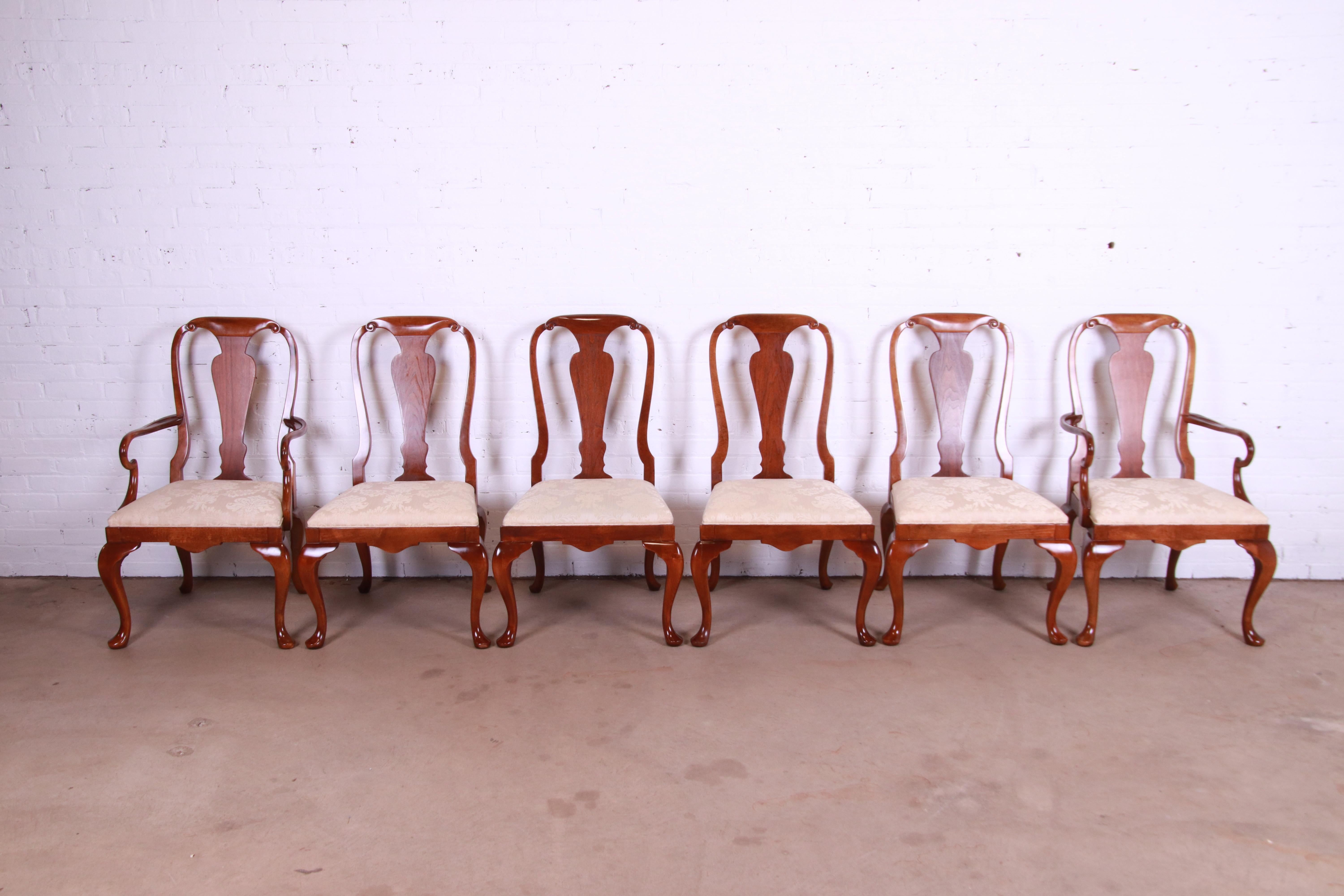 A gorgeous set of six Queen Anne style dining chairs

By Baker Furniture, 