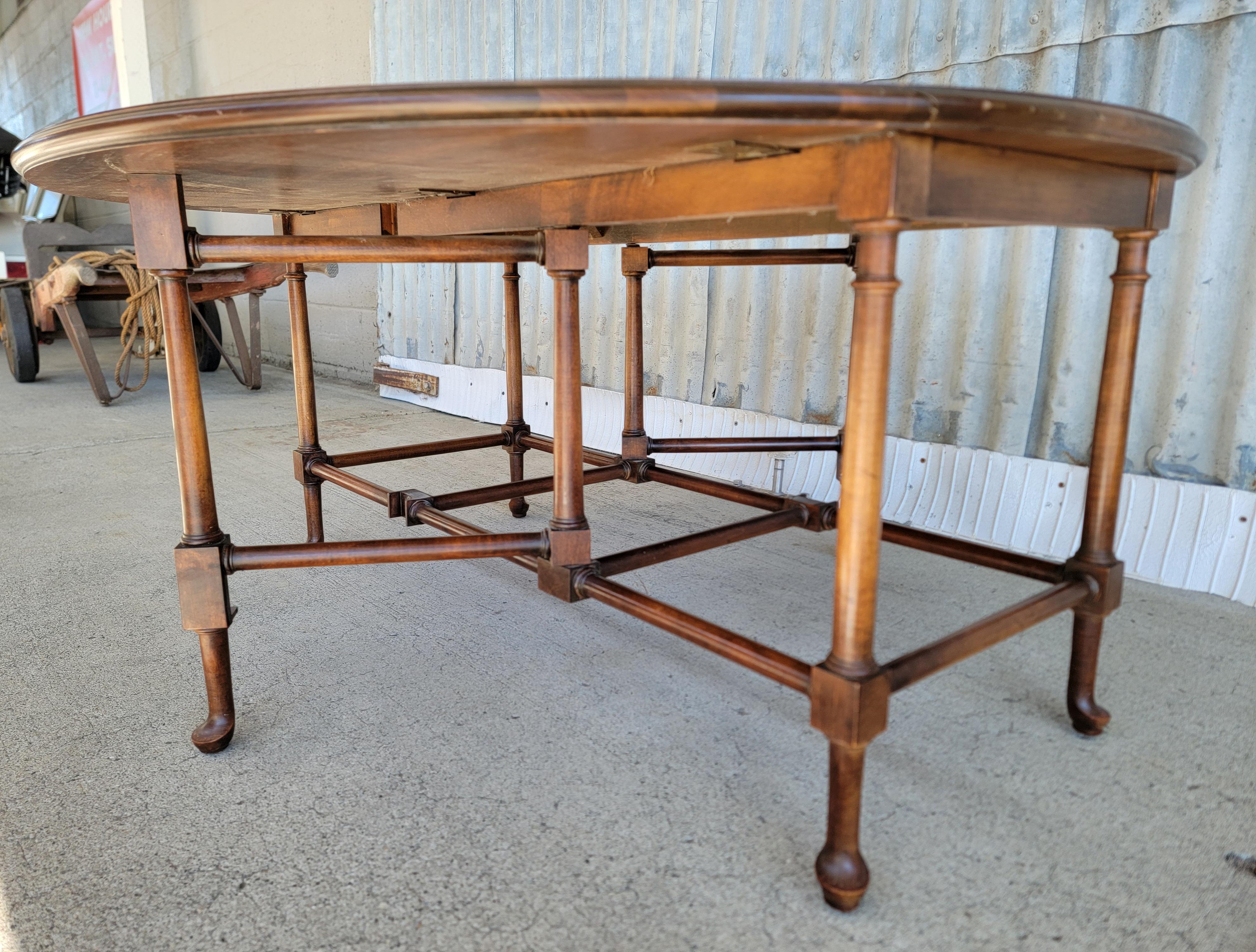 Walnut Baker Furniture Queen Anne Style Coffee Table
