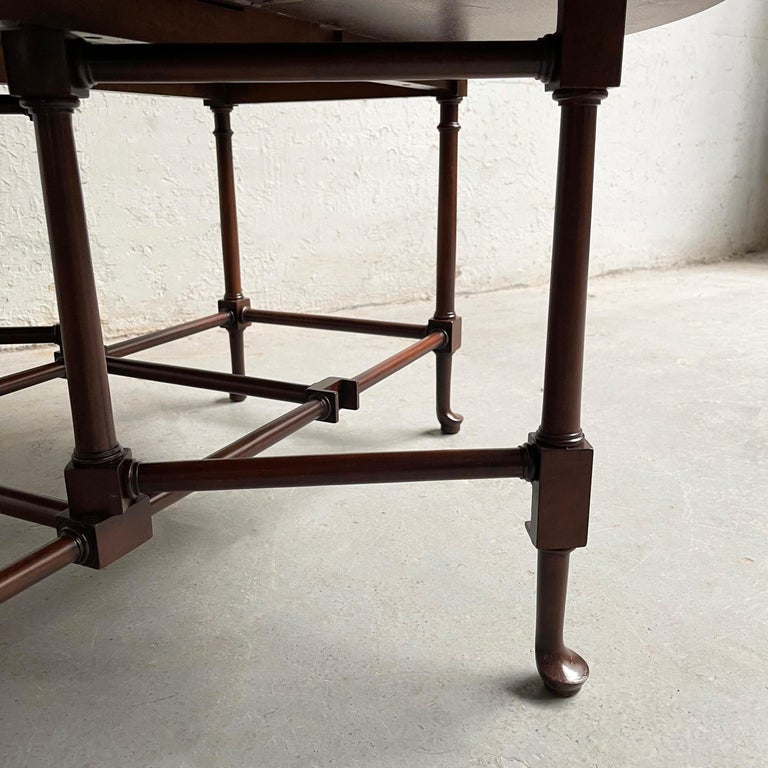 Baker Furniture Queen Anne Style Drop Leaf Coffee Table For Sale at 1stDibs