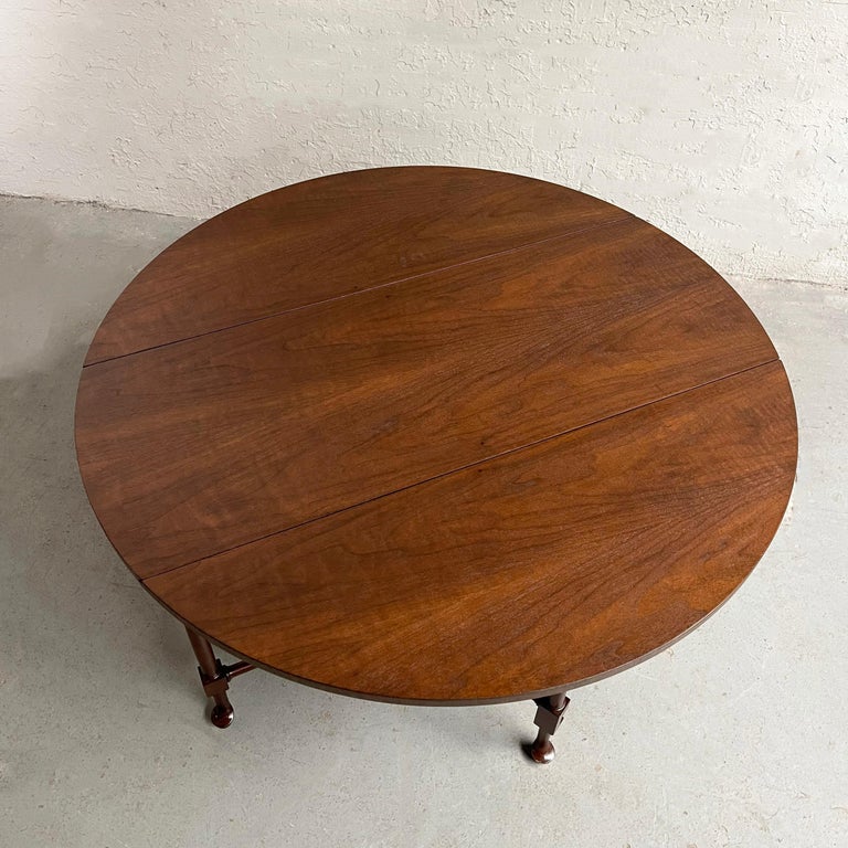 Baker Furniture Queen Anne Style Drop Leaf Coffee Table For Sale at 1stDibs