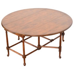 Vintage Baker Furniture Queen Anne Walnut Drop Leaf Coffee Table