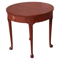 Baker Furniture Queen Anne Walnut Tea Table, Newly Refinished