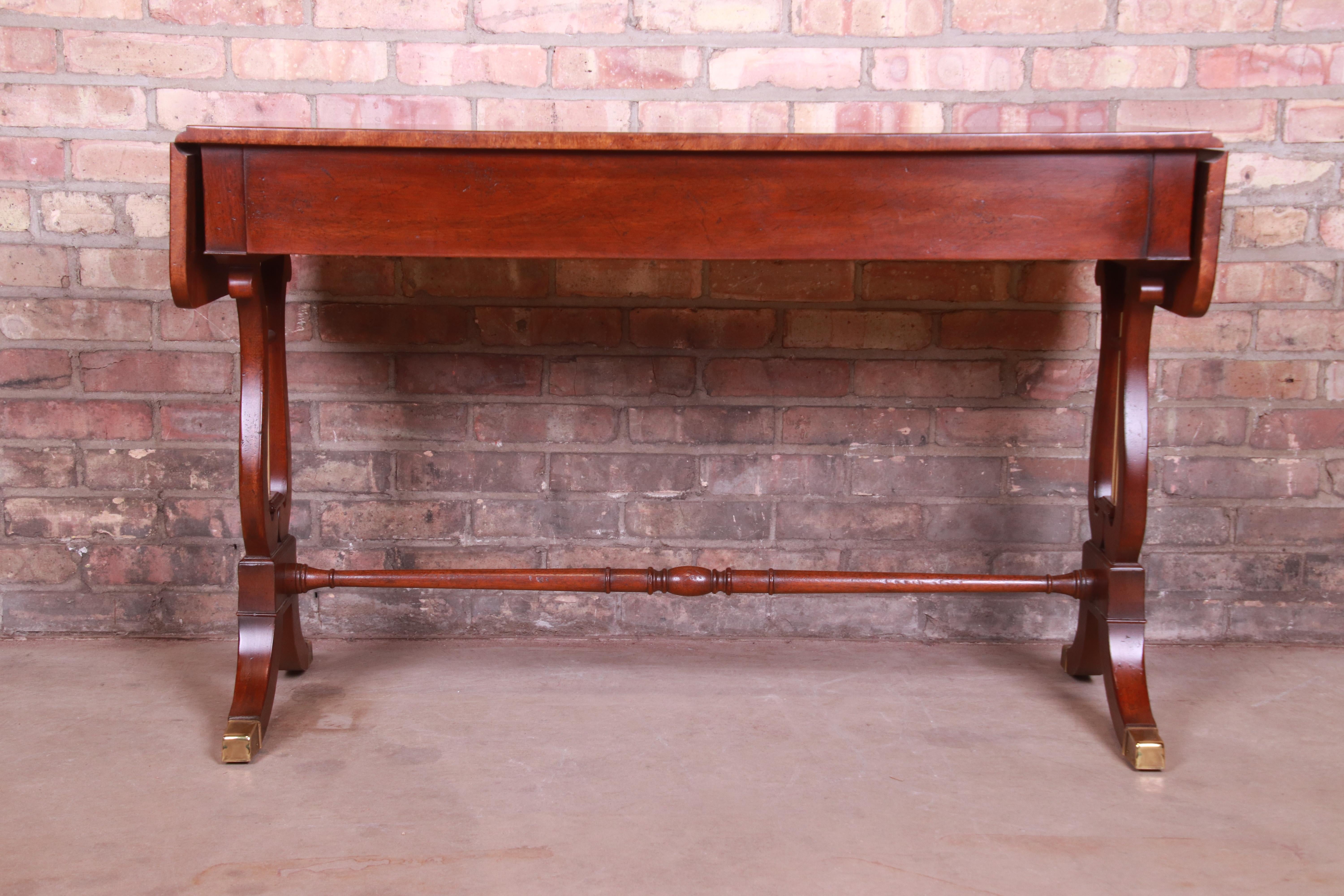 Baker Furniture Regency Banded Mahogany Sofa Table or Console 13