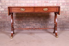 Baker Furniture Regency Banded Mahogany Sofa Table or Console