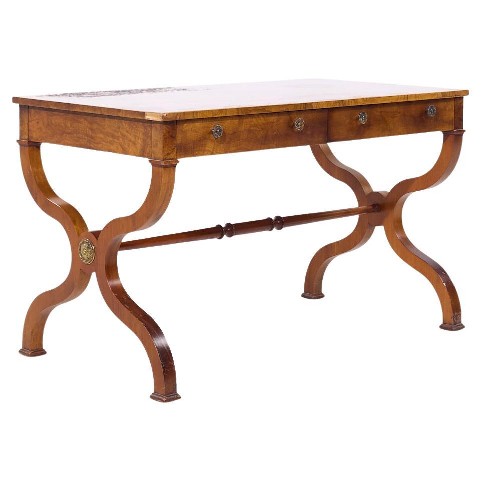 Baker Furniture Regency Burlwood Writing Desk