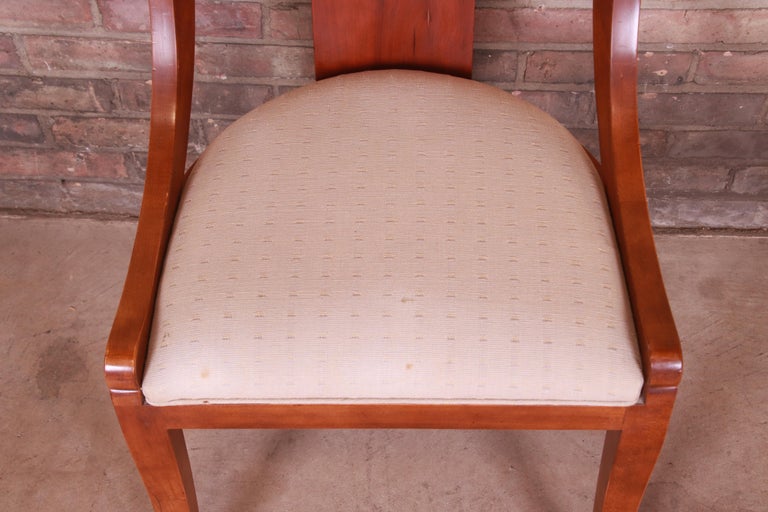 Baker Furniture Regency Cherry Wood Dining Chairs, Set of Six at 1stDibs