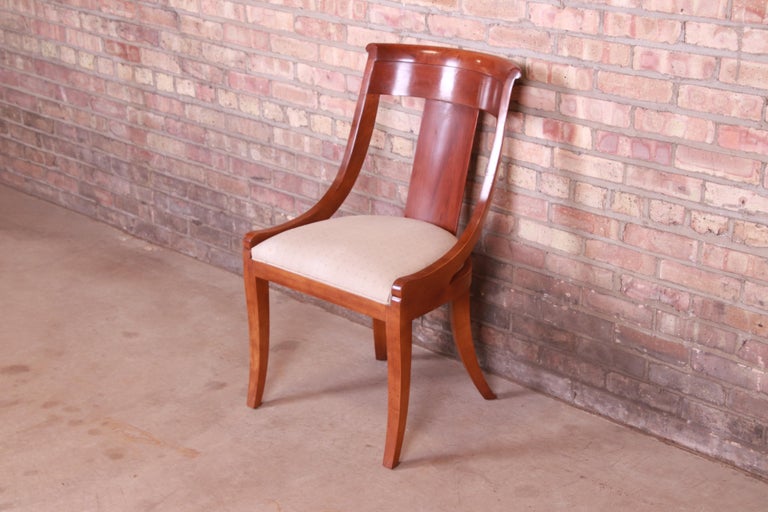 Baker Furniture Regency Cherry Wood Dining Chairs, Set of Six at 1stDibs