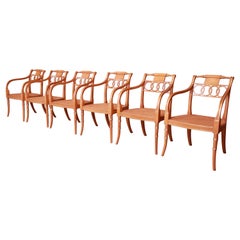 Baker Furniture Regency Dining Armchairs, Set of Six