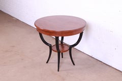 Baker Furniture Regency Inlaid Mahogany and Ebonized Tea Table or Center Table