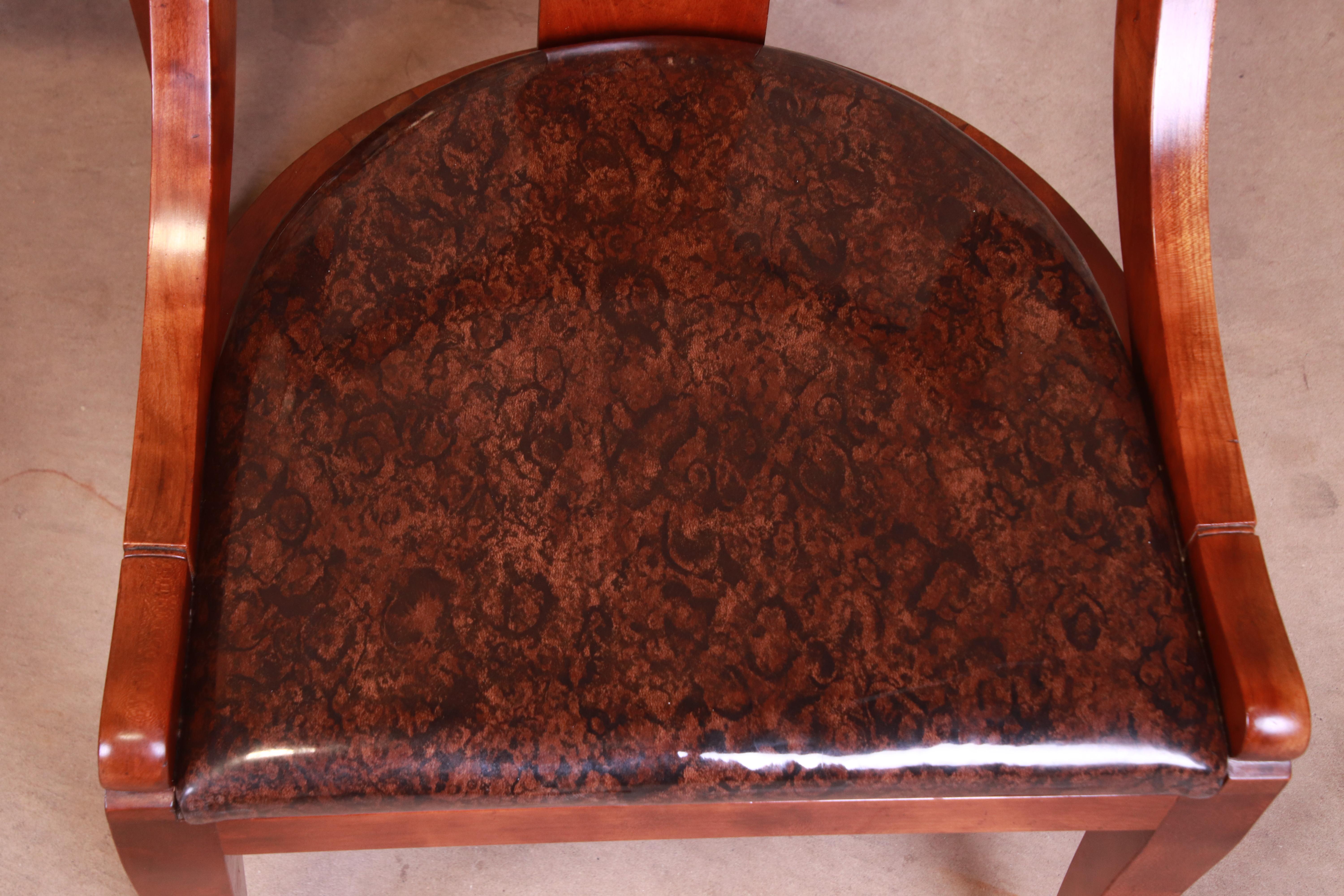Baker Furniture Regency Klismos Style Mahogany Dining Chairs, Set of Four 6