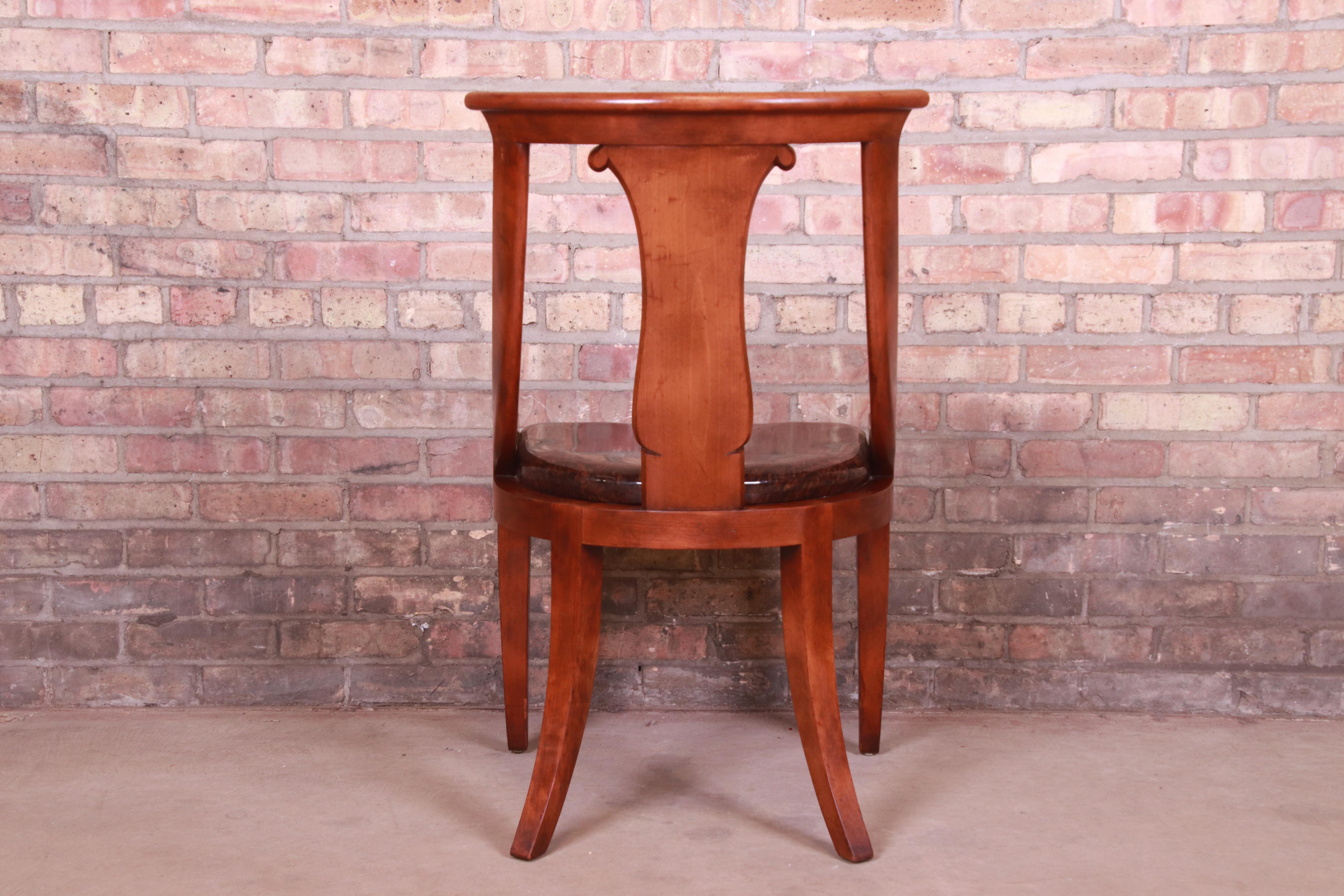 Baker Furniture Regency Klismos Style Mahogany Dining Chairs, Set of Four 8