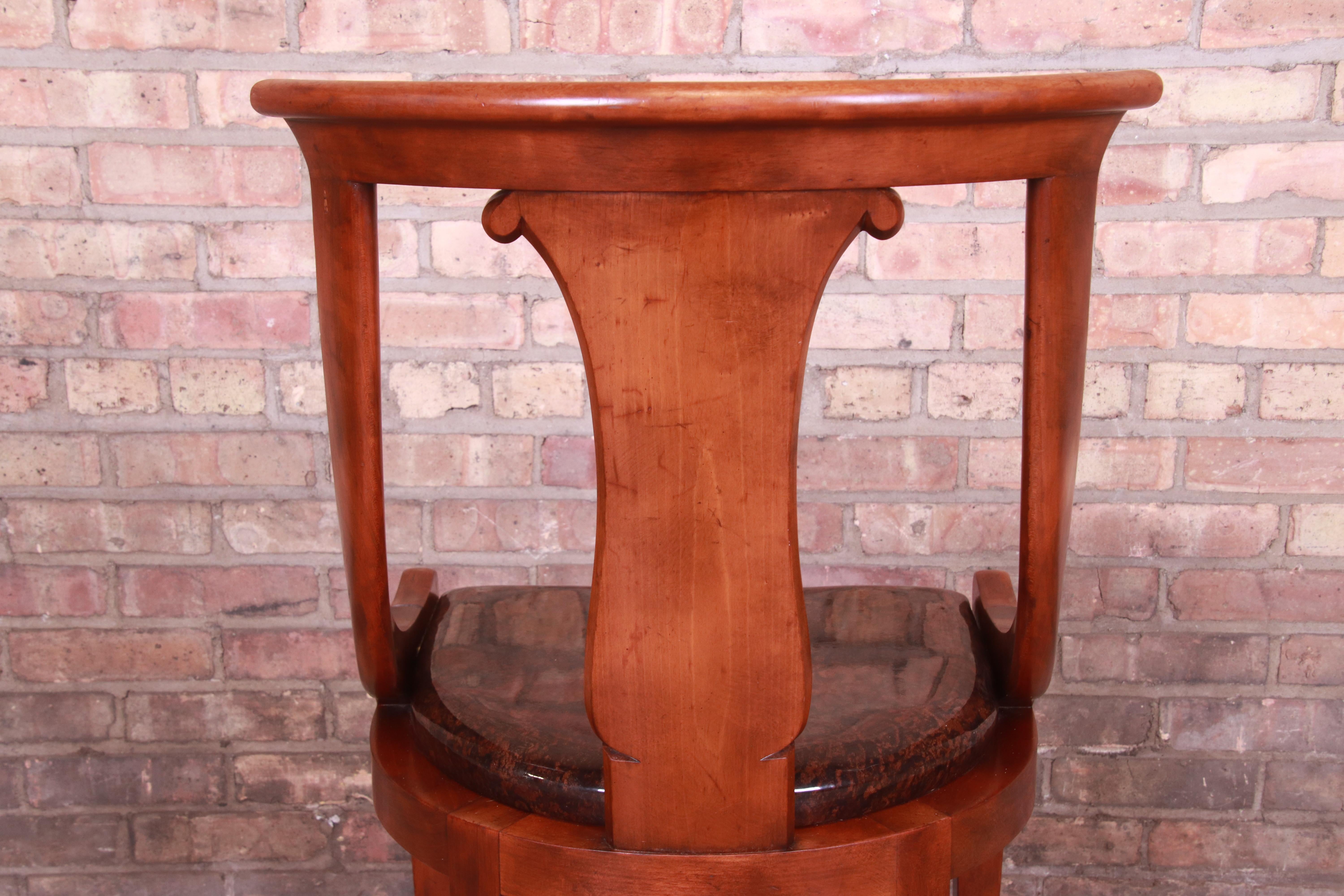 Baker Furniture Regency Klismos Style Mahogany Dining Chairs, Set of Four 9