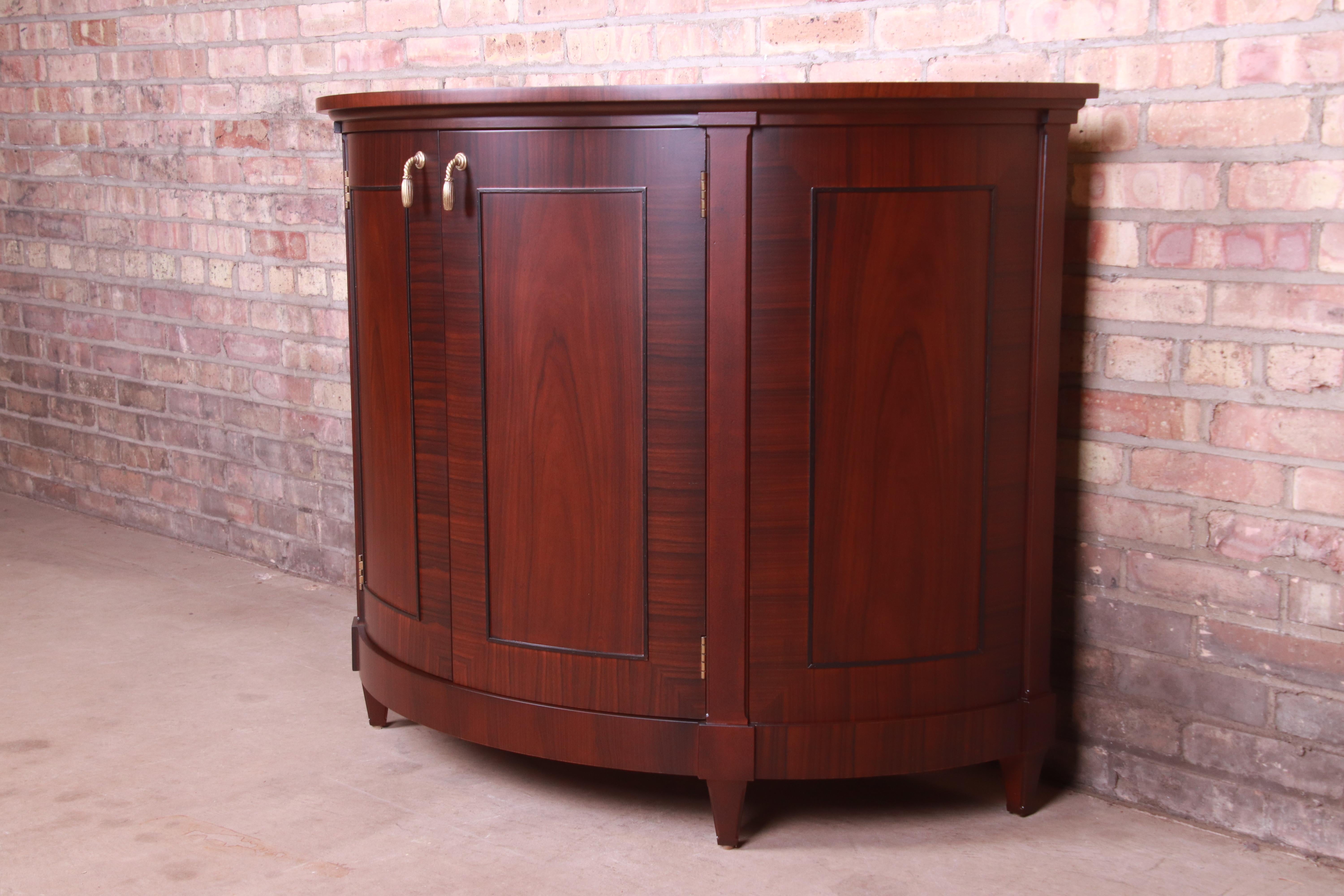 demilune console cabinet