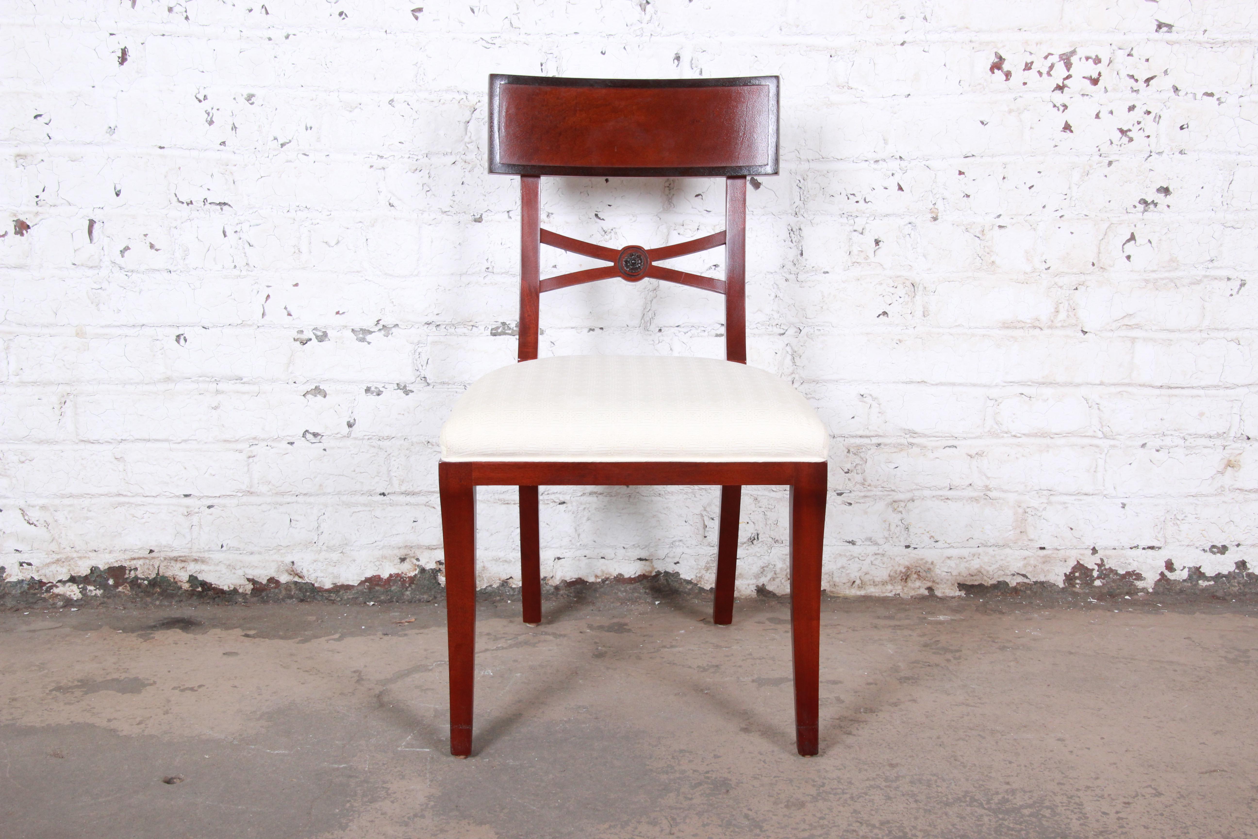 Baker Furniture Regency Mahogany Dining Chairs, Set of Six In Good Condition In South Bend, IN