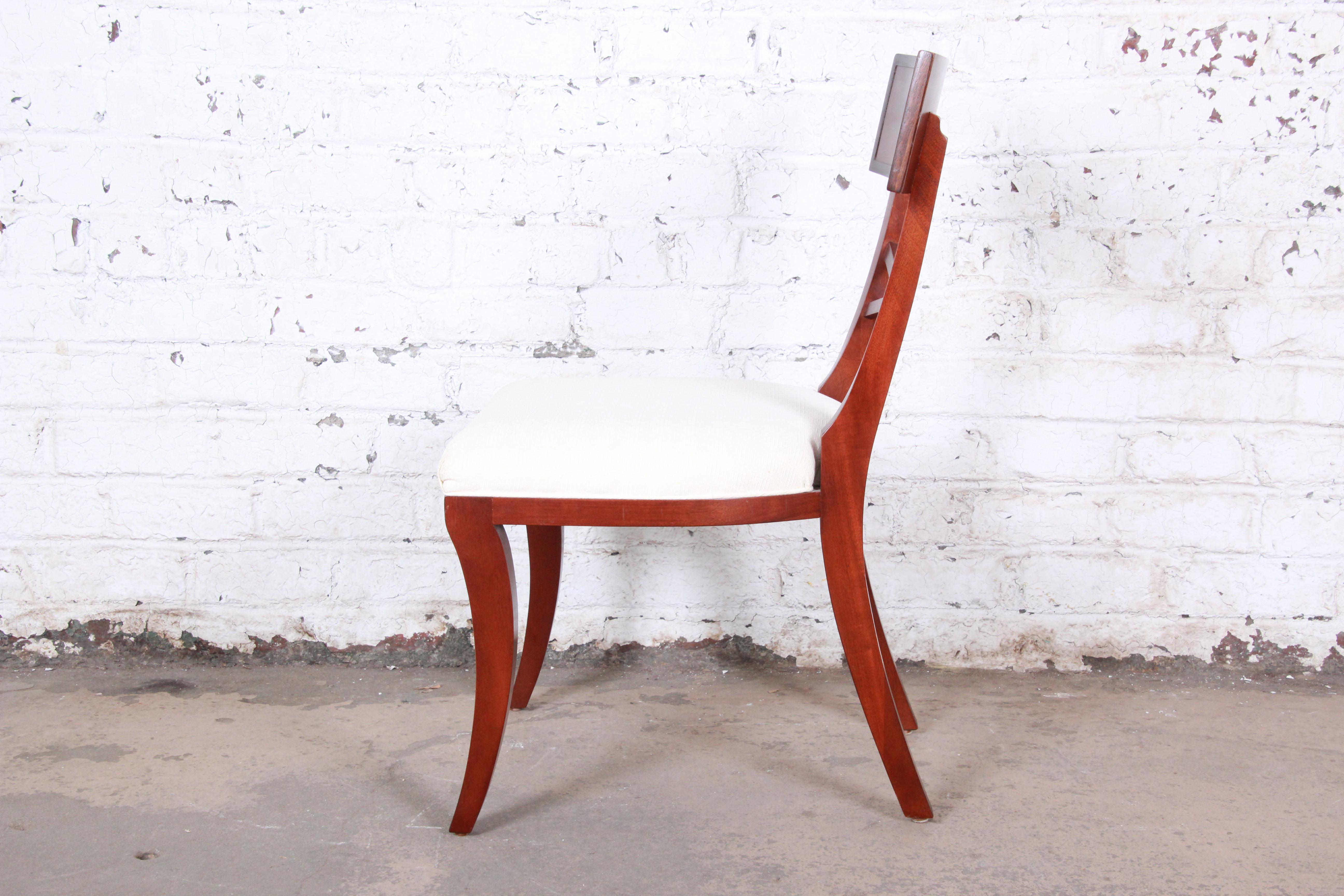 Late 20th Century Baker Furniture Regency Mahogany Dining Chairs, Set of Six