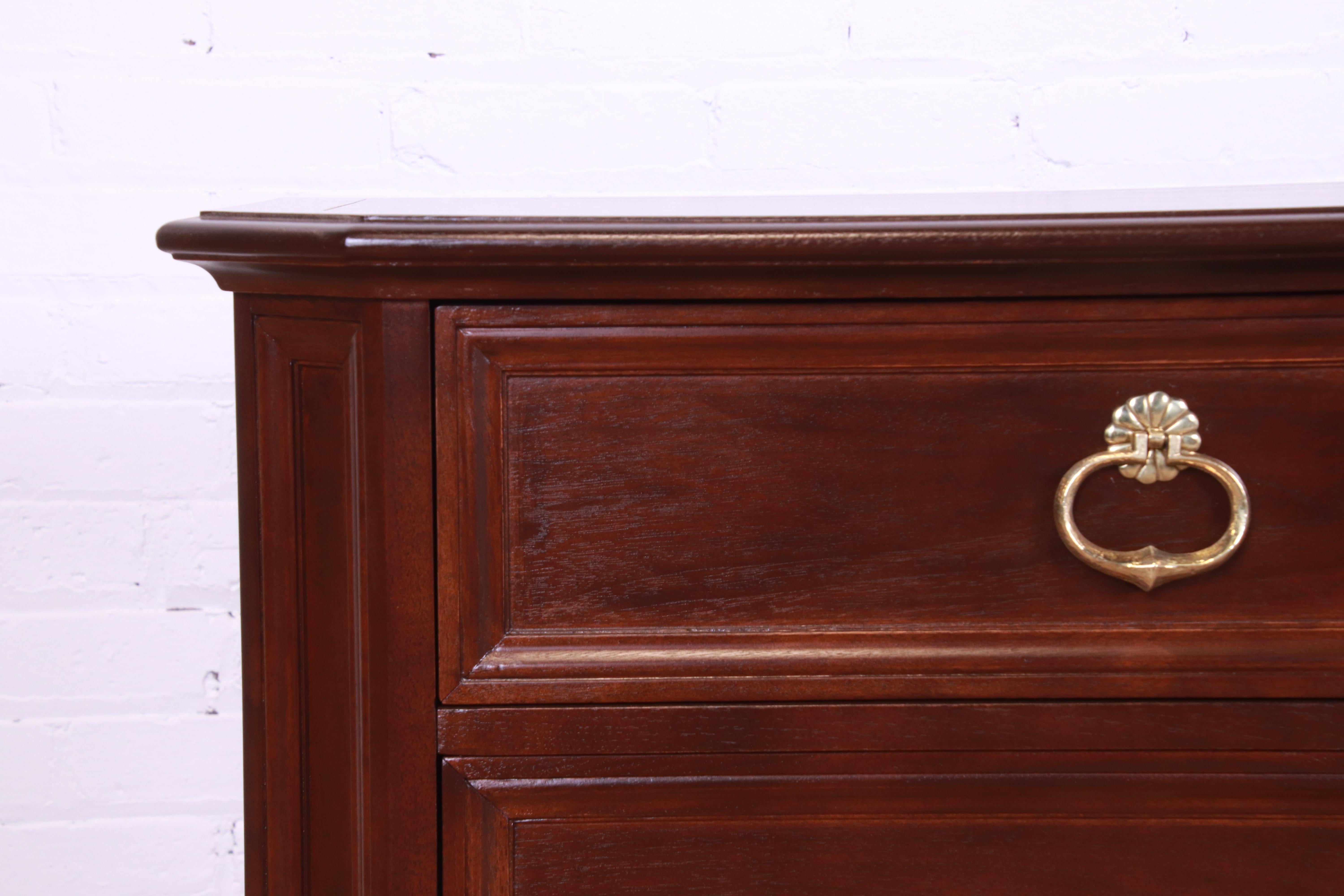 Baker Furniture Regency Mahogany Dresser or Credenza, Newly Refinished 4
