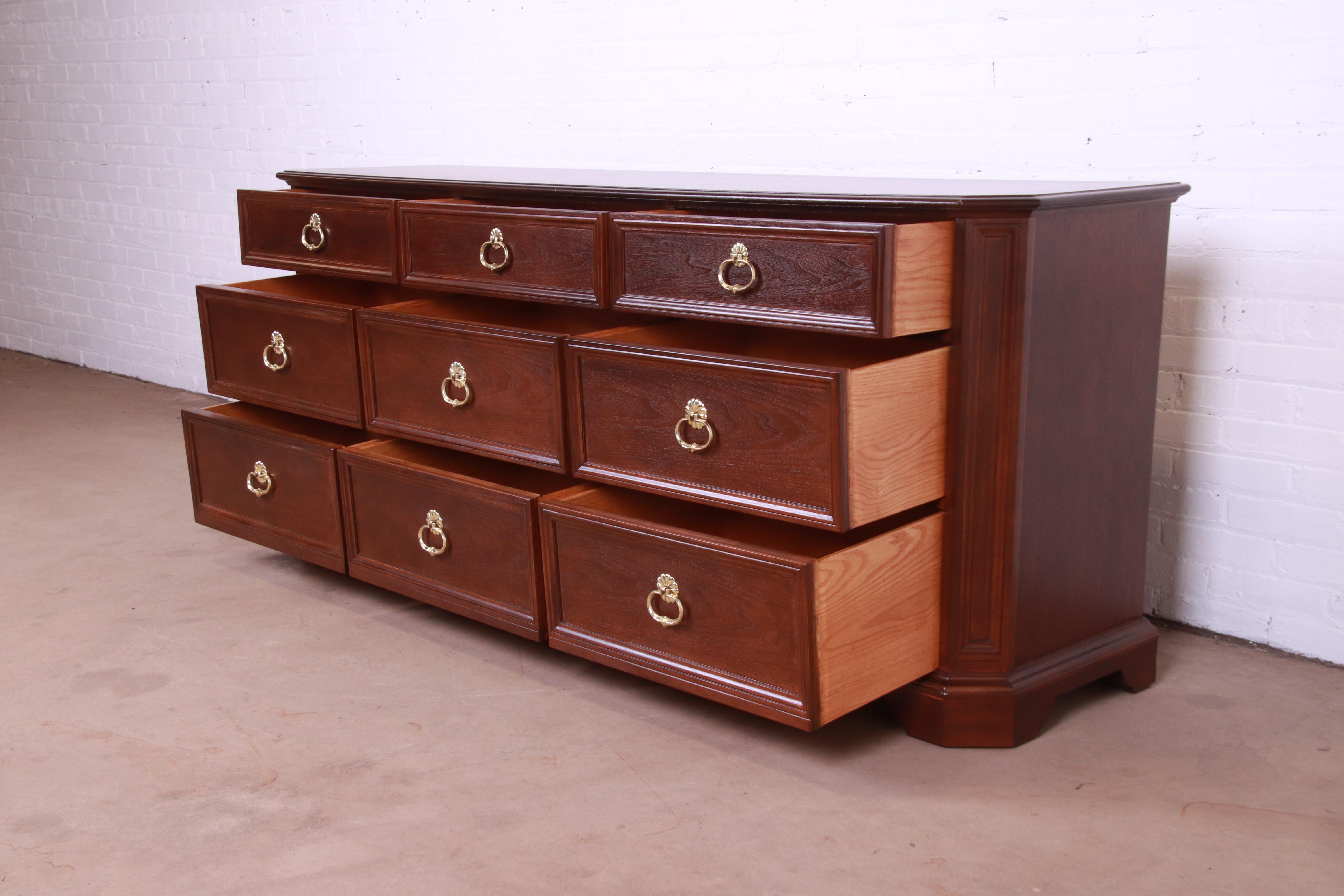 Baker Furniture Regency Mahogany Dresser or Credenza, Newly Refinished 3